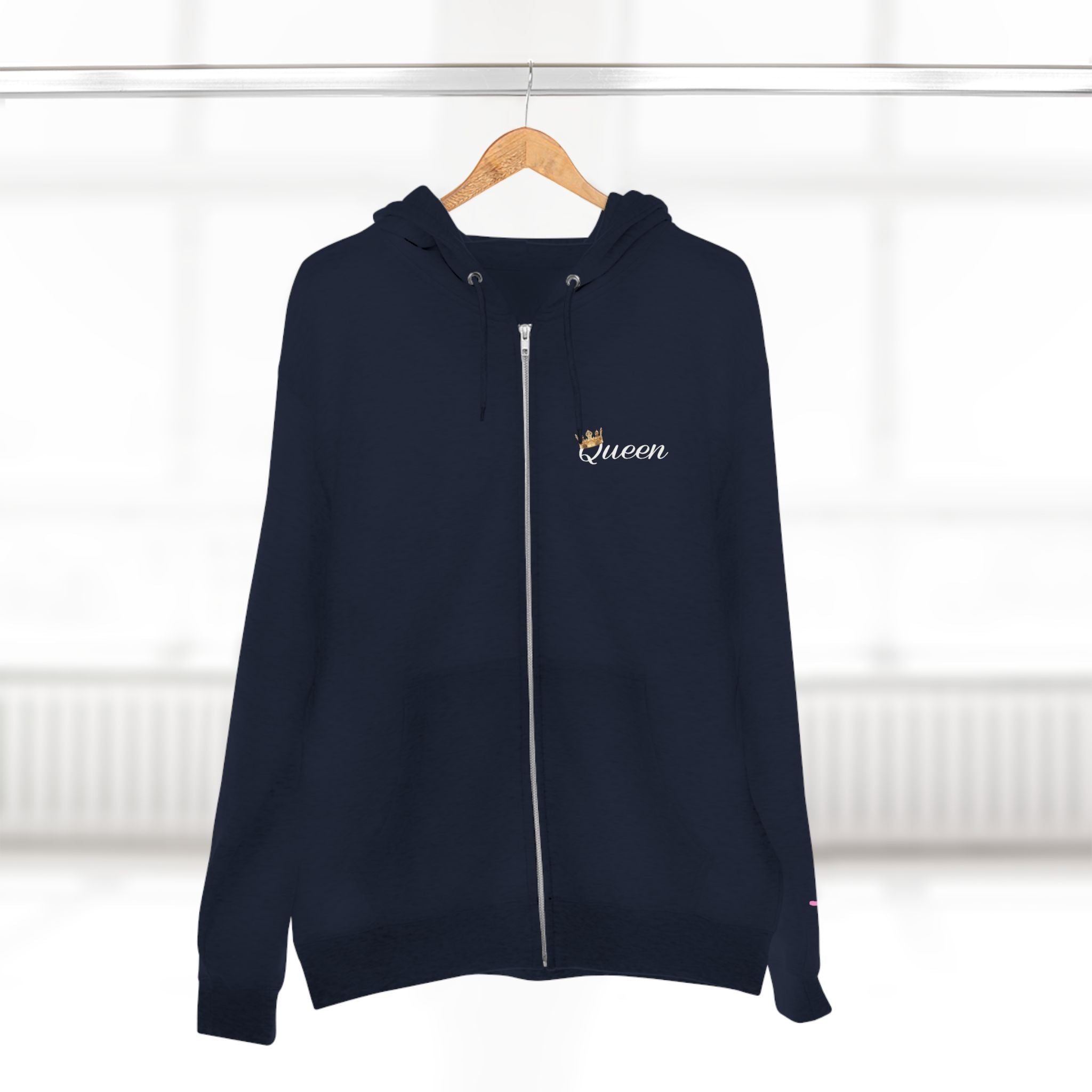 'Queen' Chest Logo Zip Hoodie — Women's Urban Streetwear - 314 Originals