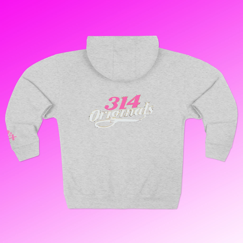 'Queen' Chest Logo Zip Hoodie — Women's Urban Streetwear - 314 Originals