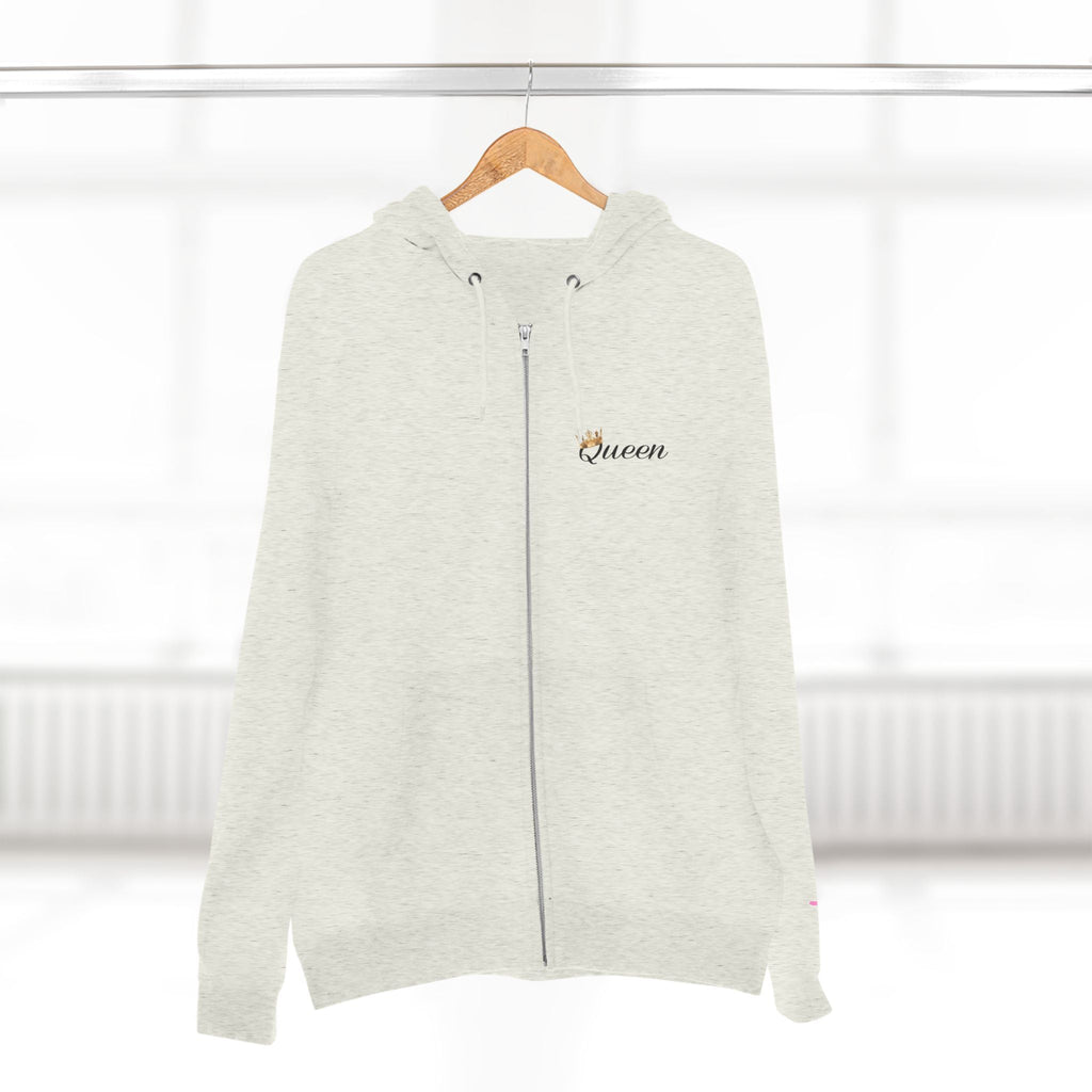'Queen' Chest Logo Zip Hoodie — Women's Urban Streetwear - 314 Originals