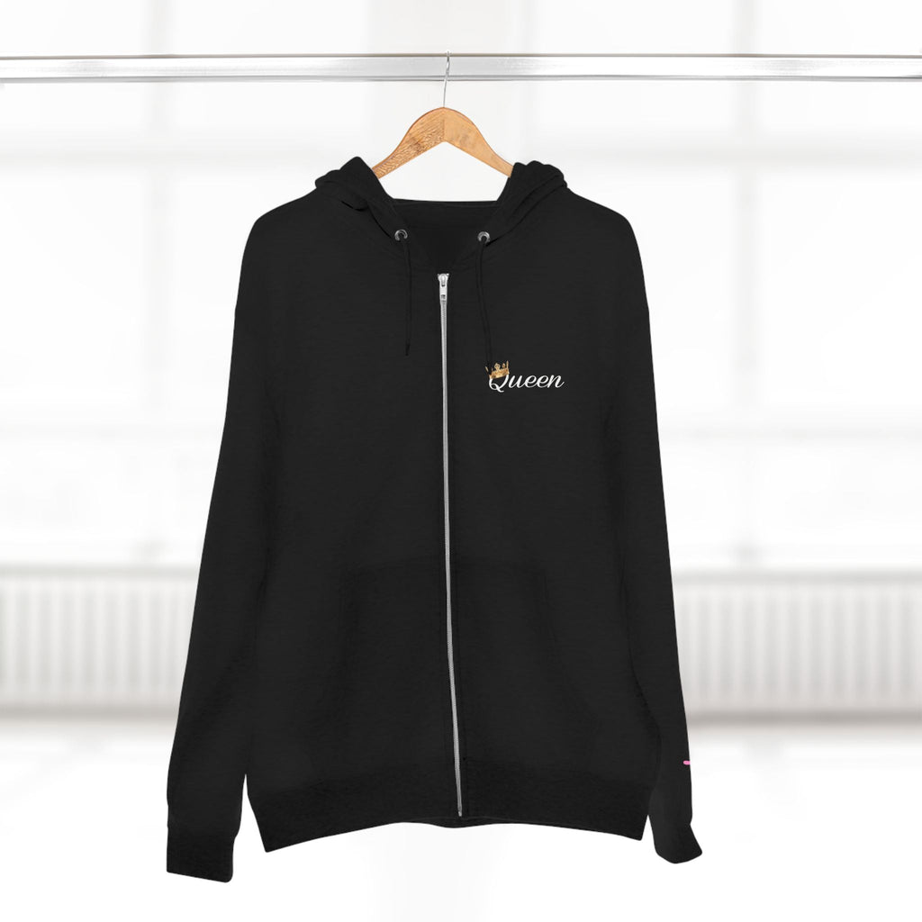 'Queen' Chest Logo Zip Hoodie — Women's Urban Streetwear - 314 Originals