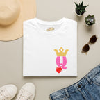Queen Q Crown T‑Shirt — Pink & Gold Heart Logo Tee - 314 Originals