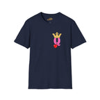 Queen Q Crown T‑Shirt — Pink & Gold Heart Logo Tee - 314 Originals