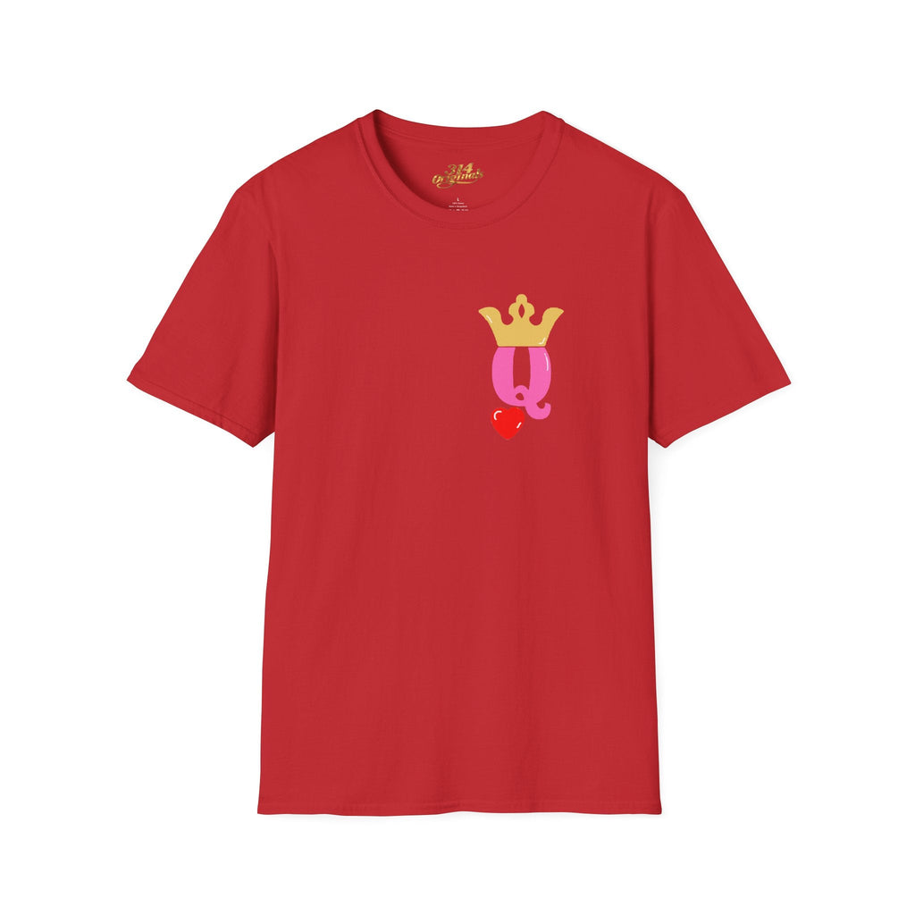Queen Q Crown T‑Shirt — Pink & Gold Heart Logo Tee - 314 Originals