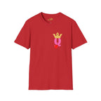 Queen Q Crown T‑Shirt — Pink & Gold Heart Logo Tee - 314 Originals