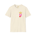 Queen Q Crown T‑Shirt — Pink & Gold Heart Logo Tee - 314 Originals