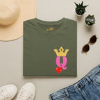 Queen Q Crown T‑Shirt — Pink & Gold Heart Logo Tee - 314 Originals