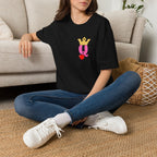 Queen Q Crown T‑Shirt — Pink & Gold Heart Logo Tee - 314 Originals