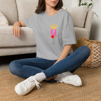 Queen Q Crown T‑Shirt — Pink & Gold Heart Logo Tee - 314 Originals