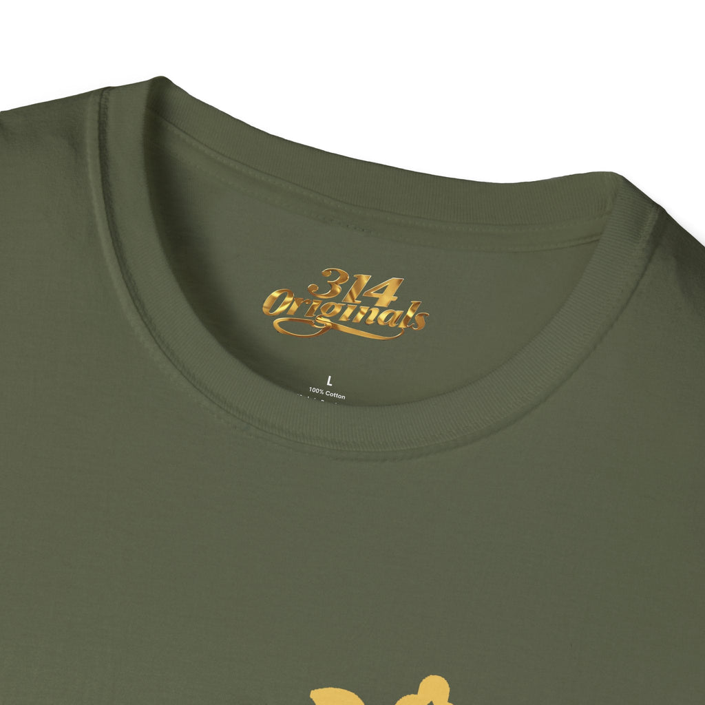 Queen Q Crown T‑Shirt — Pink & Gold Heart Logo Tee - 314 Originals