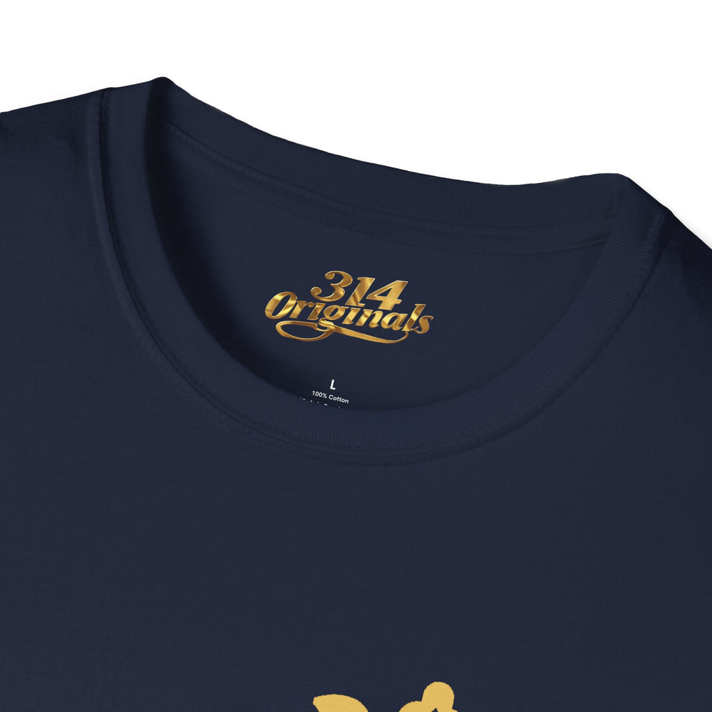 Queen Q Crown T‑Shirt — Pink & Gold Heart Logo Tee - 314 Originals