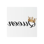 'Queen' Script with Gold Crown Temporary Tattoo - 314 Originals