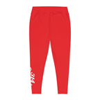 Red Plus Size Leggings — Subtle Side Script Graphic, Comfortable Everyday Activewear - 314 Originals
