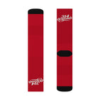 Red Sublimation Socks with '314 Originals' Script — Athletic Crew Socks - 314 Originals