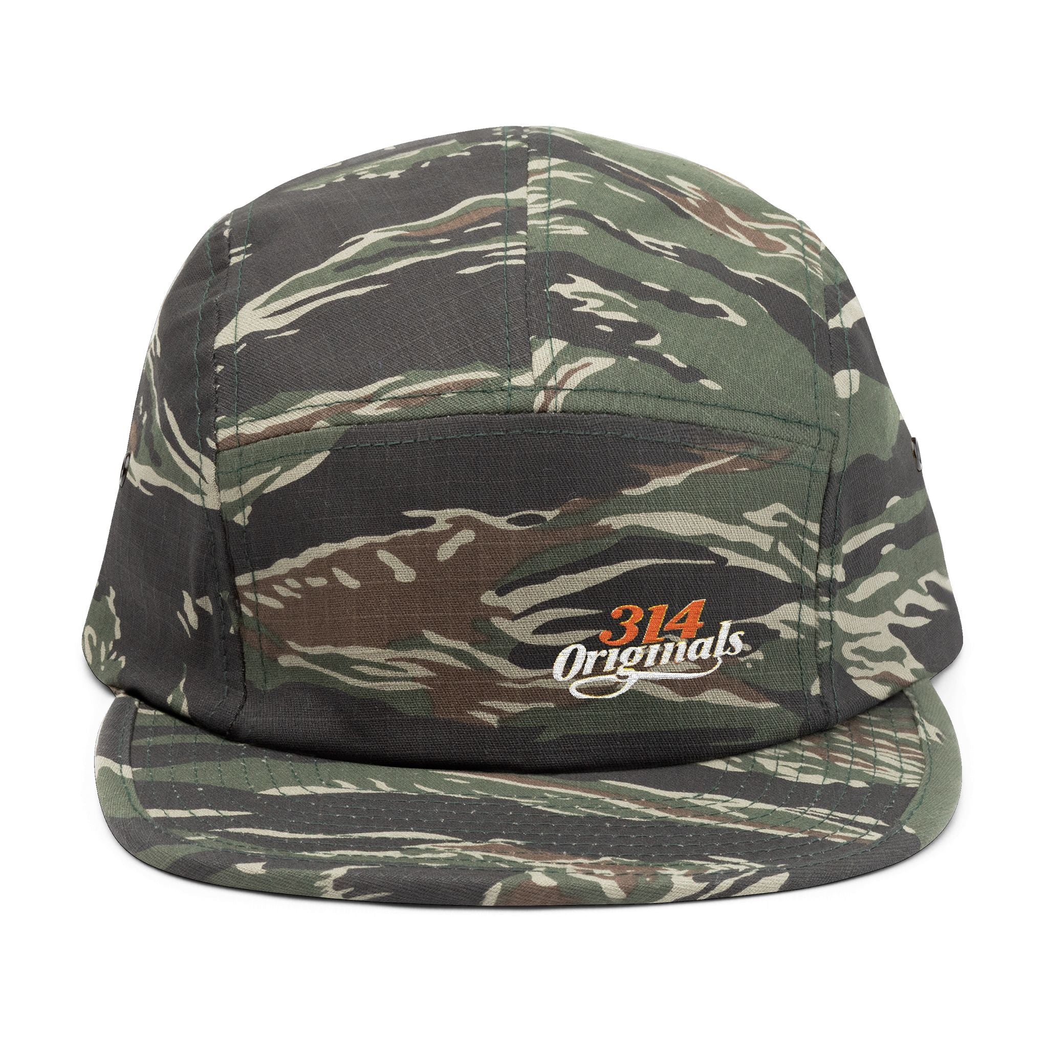 Retro Script Logo Embroidered 5-Panel Cap — - 314 Originals