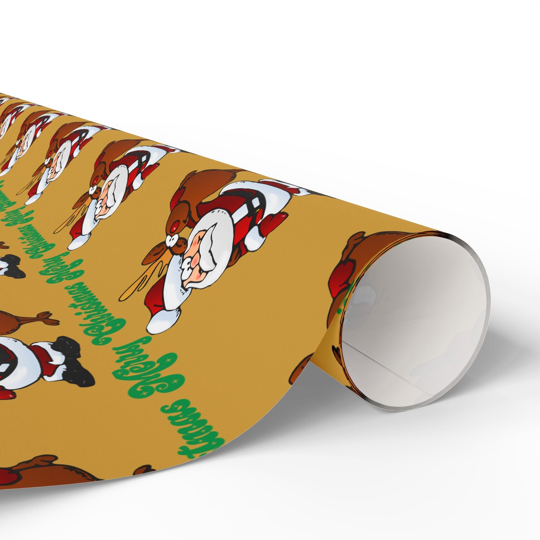Santa & Reindeer Christmas Wrapping Paper - 314 Originals