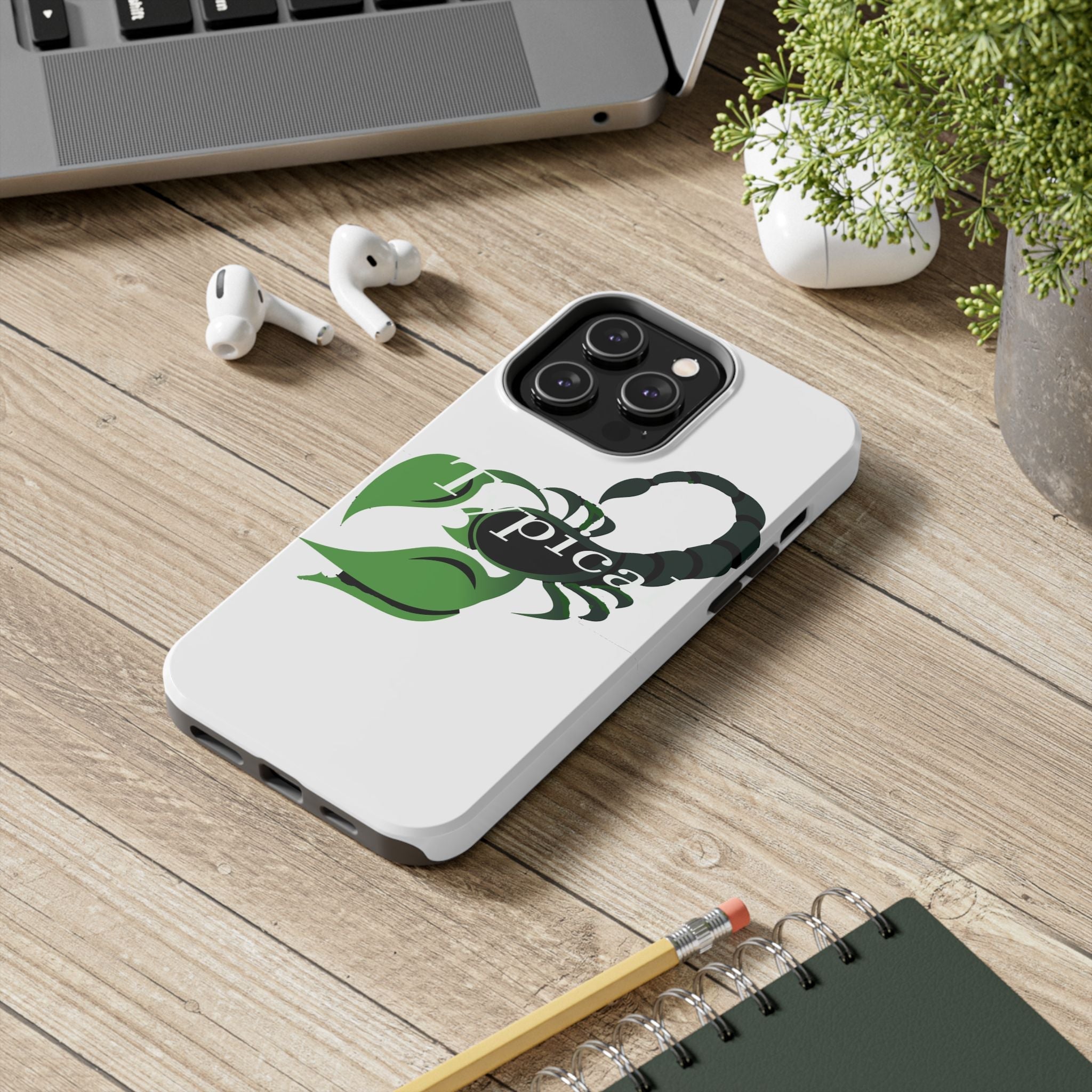 Scorpio Zodiac Tough Phone Case — Green Scorpion "Typical" Design - 314 Originals
