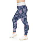 Snowflake Plus Size Leggings — Subtle Side Script Graphic, Comfortable Everyday Activewear - 314 Originals