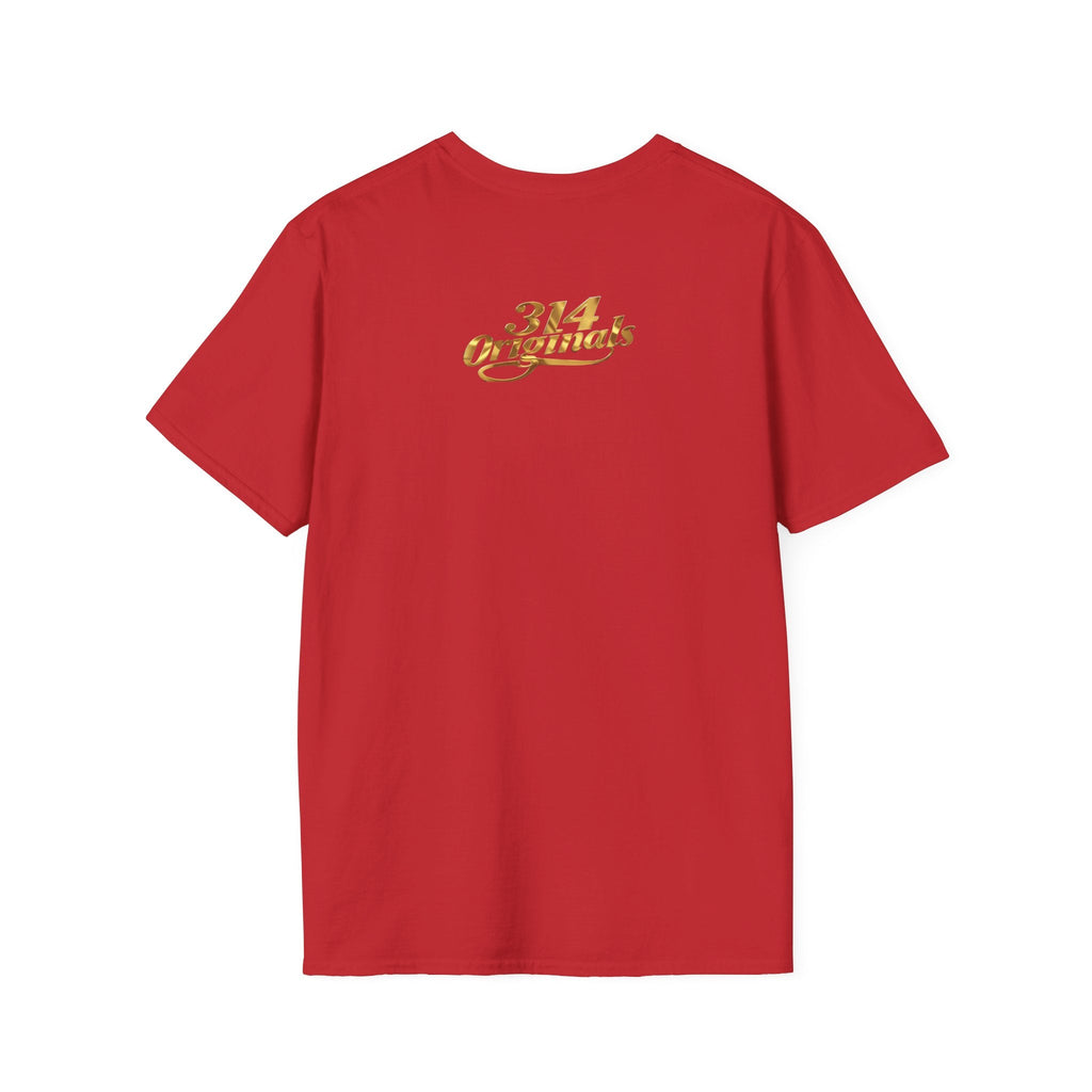 St. Louis Arch Skyline Tee — Born Hustler Front, 314 Originals Back - 314 Originals