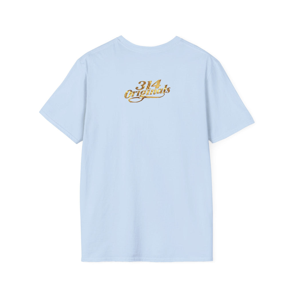 St. Louis Arch Skyline Tee — Born Hustler Front, 314 Originals Back - 314 Originals