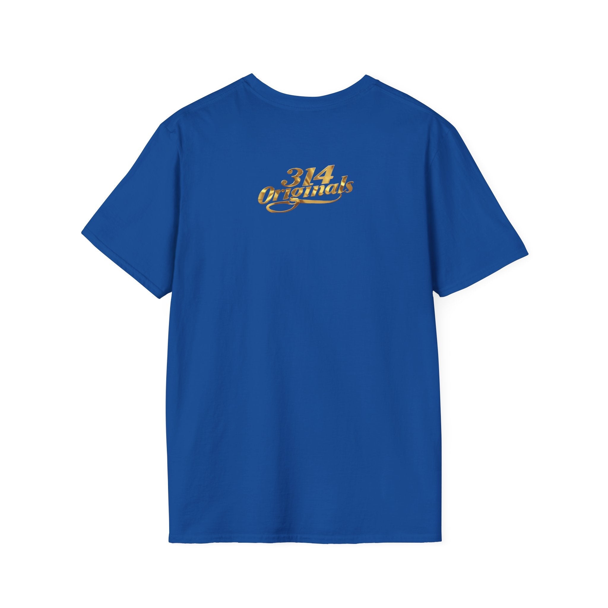 St. Louis Arch Skyline Tee — Born Hustler Front, 314 Originals Back - 314 Originals