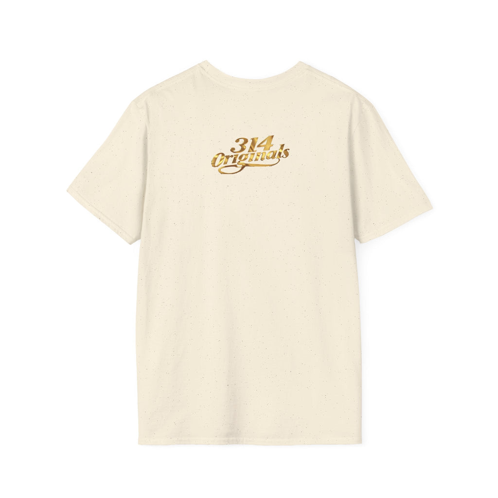 St. Louis Arch Skyline Tee — Born Hustler Front, 314 Originals Back - 314 Originals