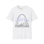 St. Louis Arch Skyline Tee — Born Hustler Front, 314 Originals Back - 314 Originals