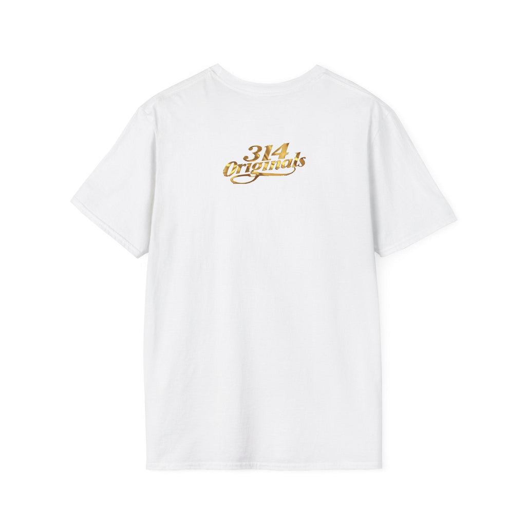 St. Louis Arch Skyline Tee — Born Hustler Front, 314 Originals Back - 314 Originals