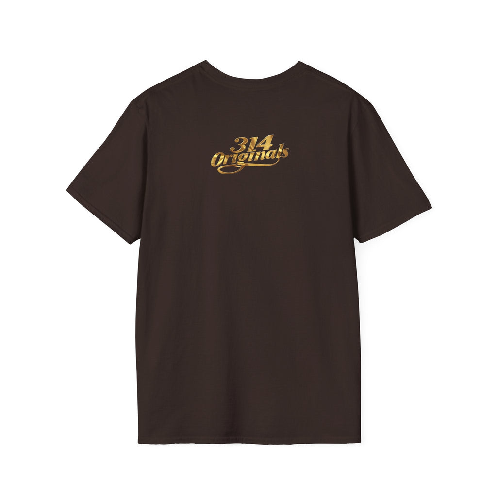 St. Louis Arch Skyline Tee — Born Hustler Front, 314 Originals Back - 314 Originals