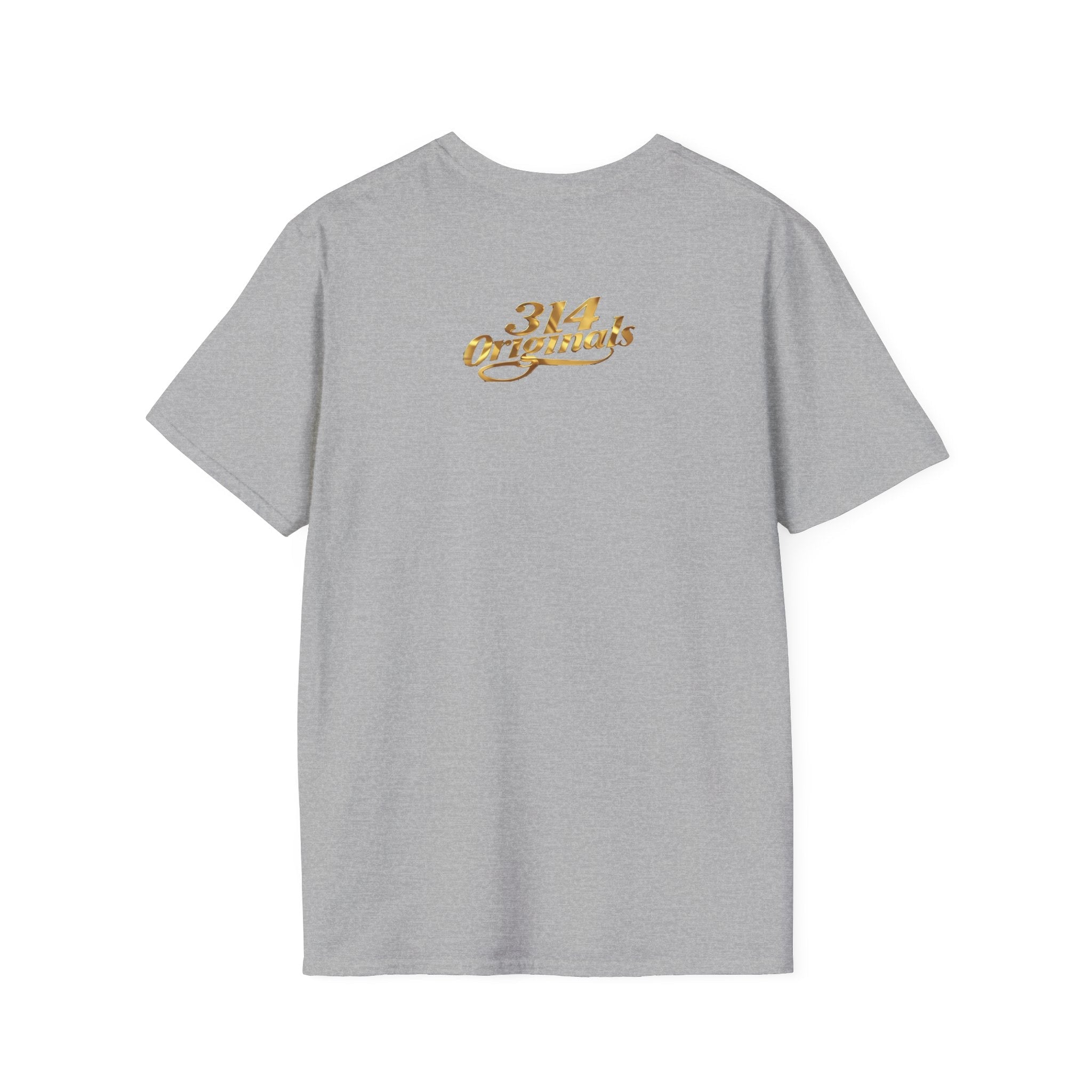 St. Louis Arch Skyline Tee — Born Hustler Front, 314 Originals Back - 314 Originals