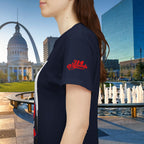 St. Louis Skyline Tee — Red STL Lettering Graphic T-Shirt - 314 Originals