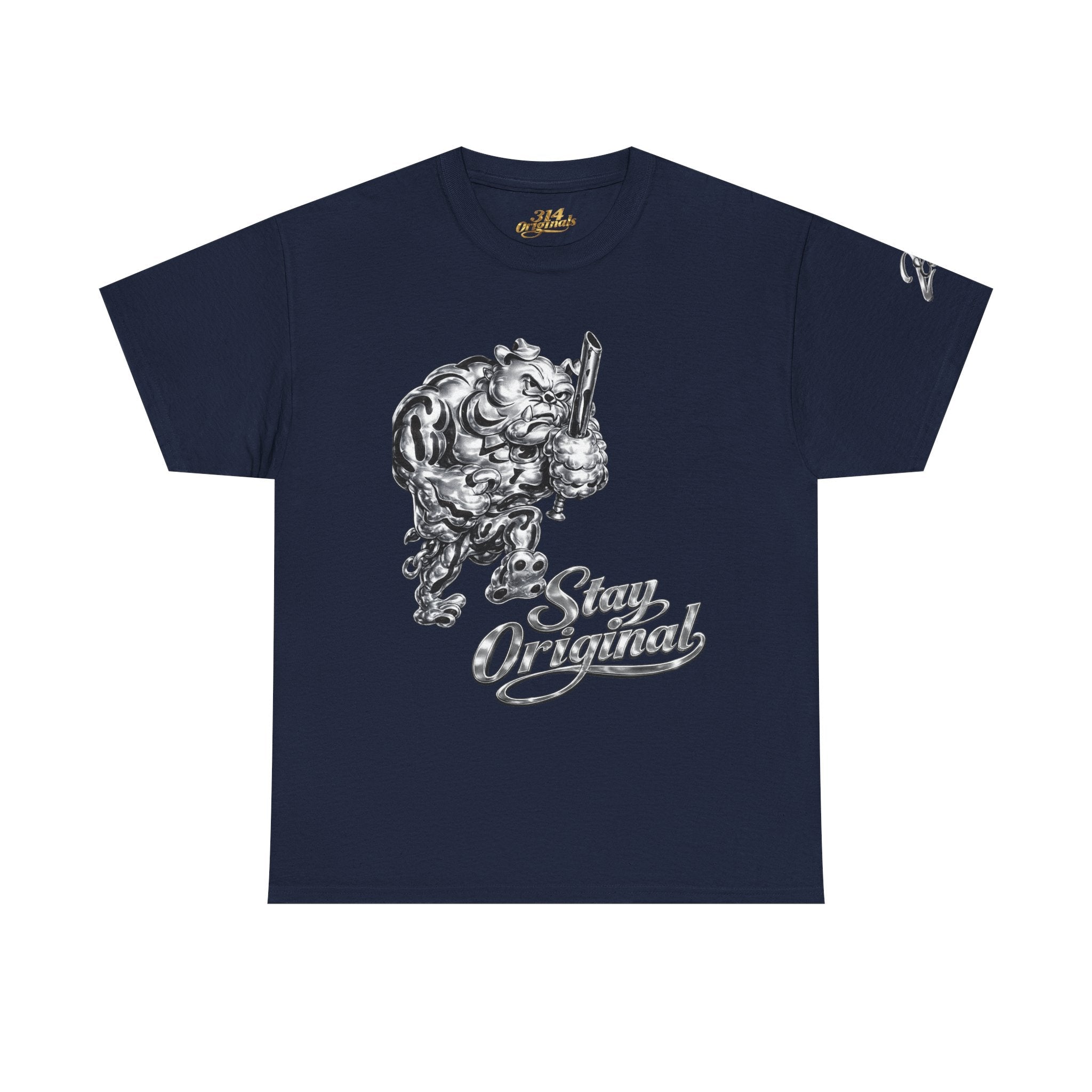 'Stay Original' Chrome Bulldog Graphic Tee - 314 Originals