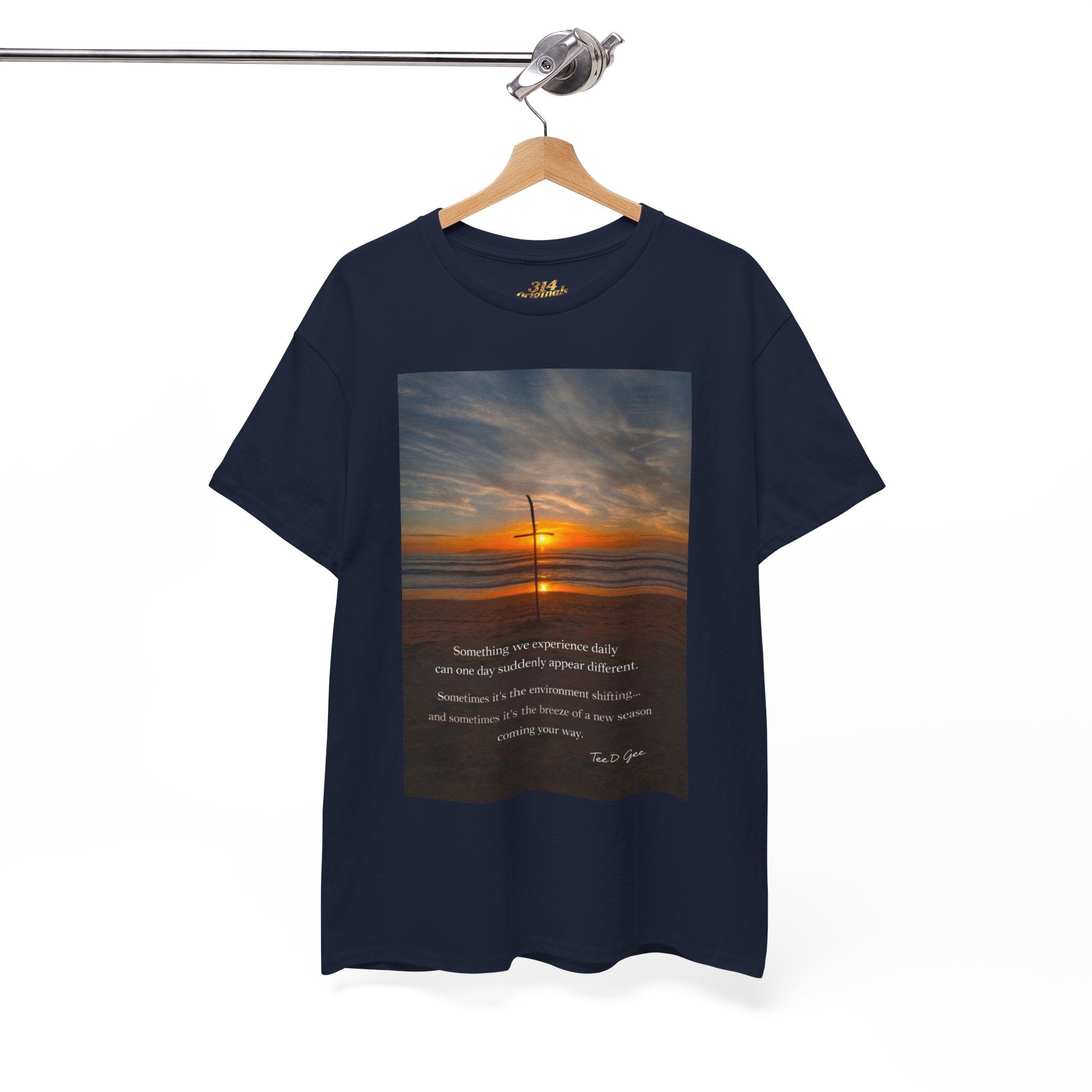 Sunset Beach Quote T‑Shirt — Inspirational Ocean Sunrise Tee - 314 Originals