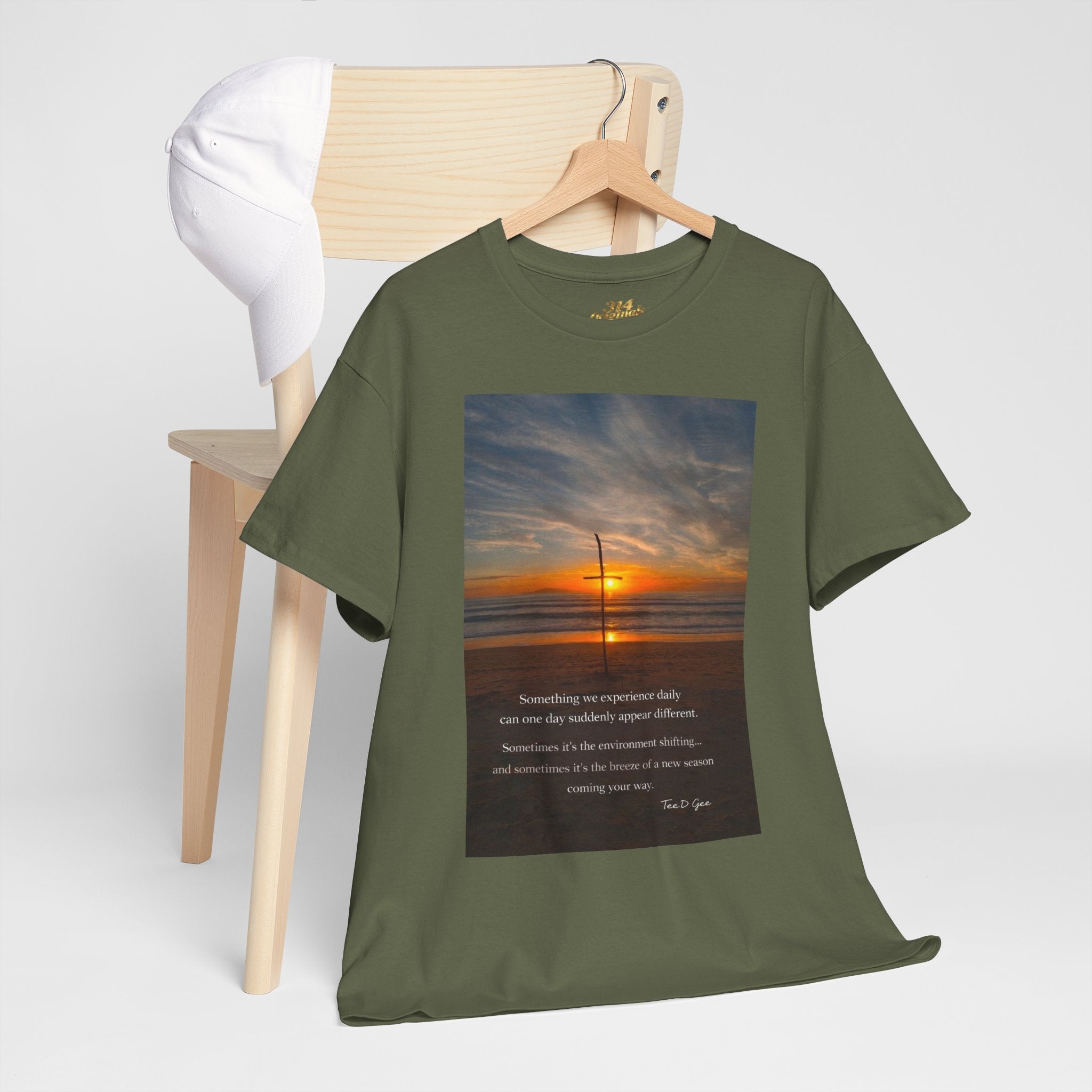 Sunset Beach Quote T‑Shirt — Inspirational Ocean Sunrise Tee - 314 Originals