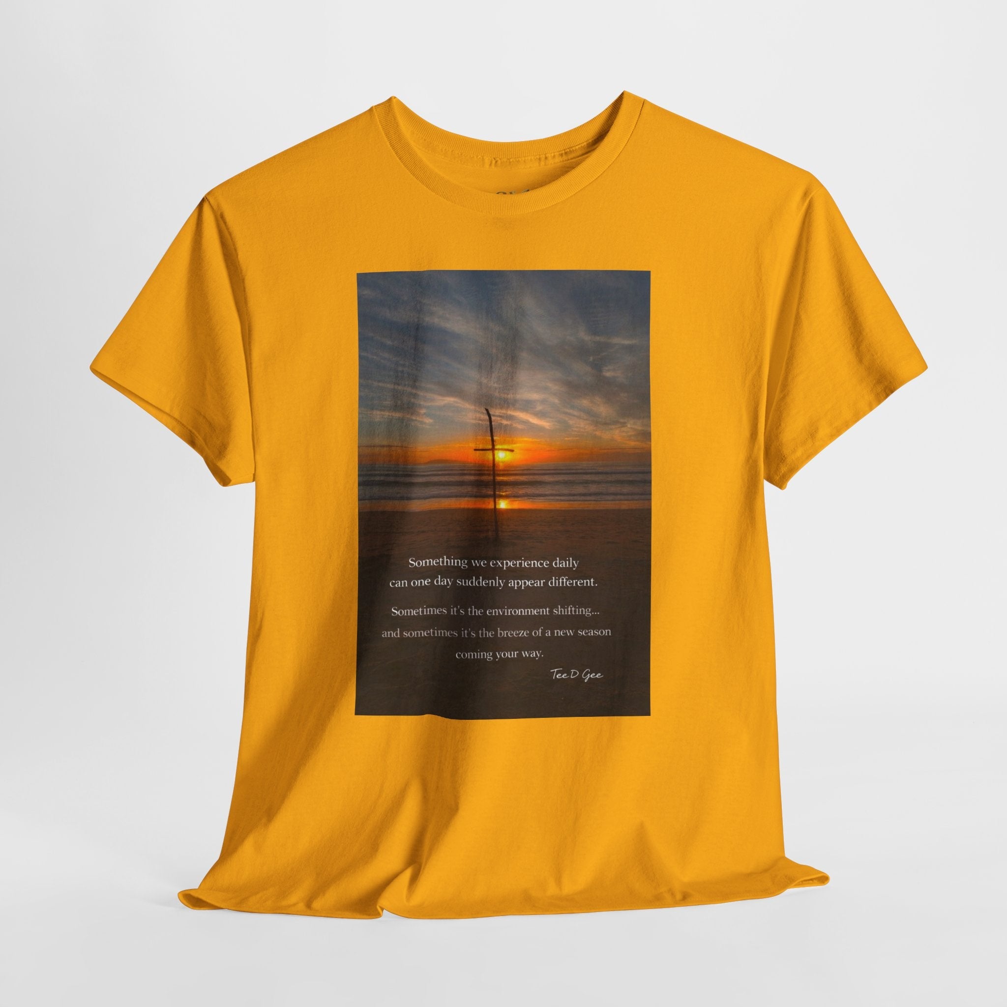 Sunset Beach Quote T‑Shirt — Inspirational Ocean Sunrise Tee - 314 Originals