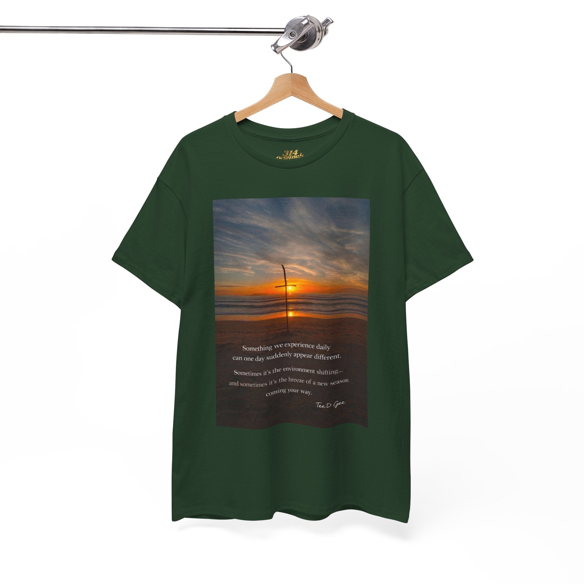 Sunset Beach Quote T‑Shirt — Inspirational Ocean Sunrise Tee - 314 Originals