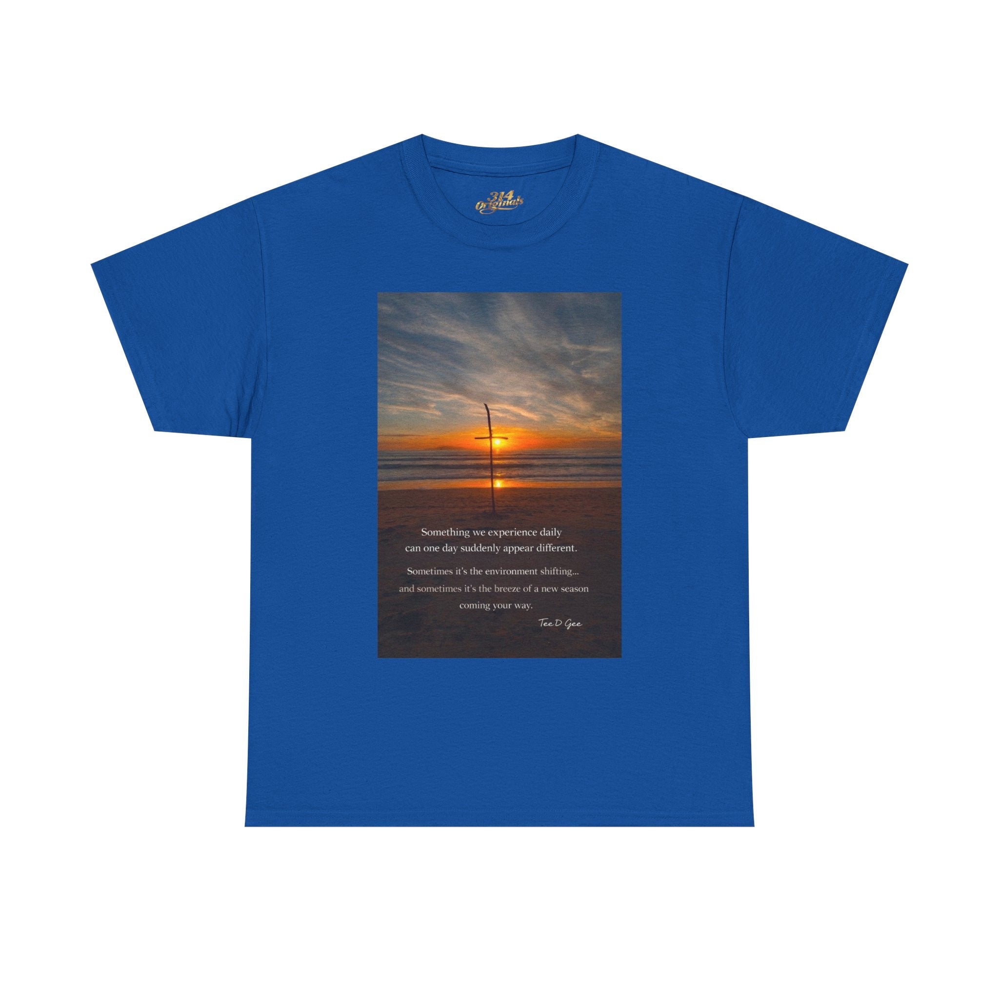 Sunset Beach Quote T‑Shirt — Inspirational Ocean Sunrise Tee - 314 Originals