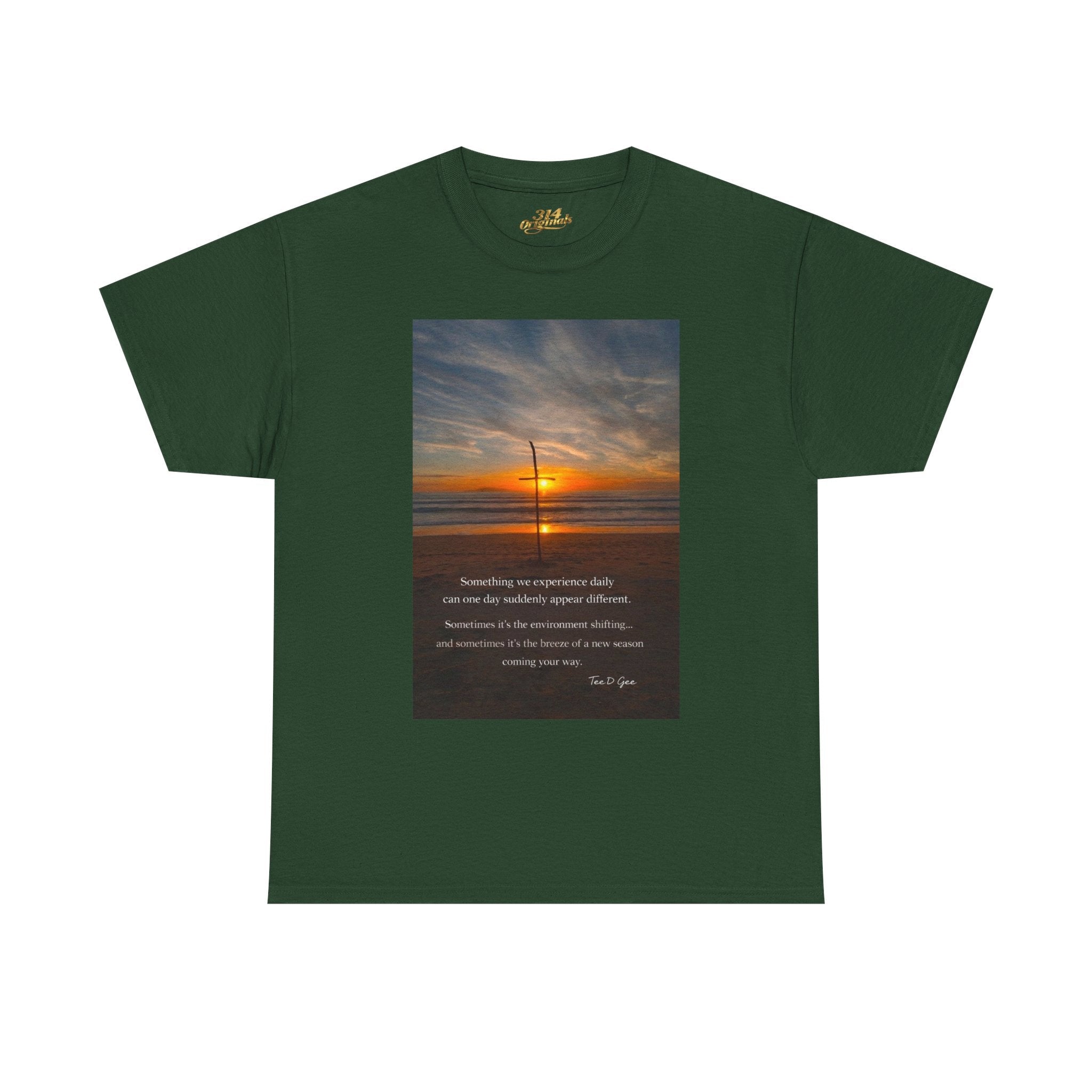 Sunset Beach Quote T‑Shirt — Inspirational Ocean Sunrise Tee - 314 Originals
