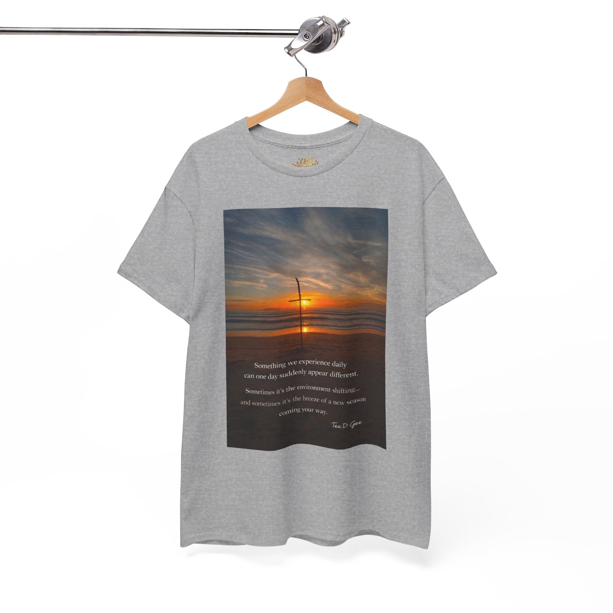 Sunset Beach Quote T‑Shirt — Inspirational Ocean Sunrise Tee - 314 Originals