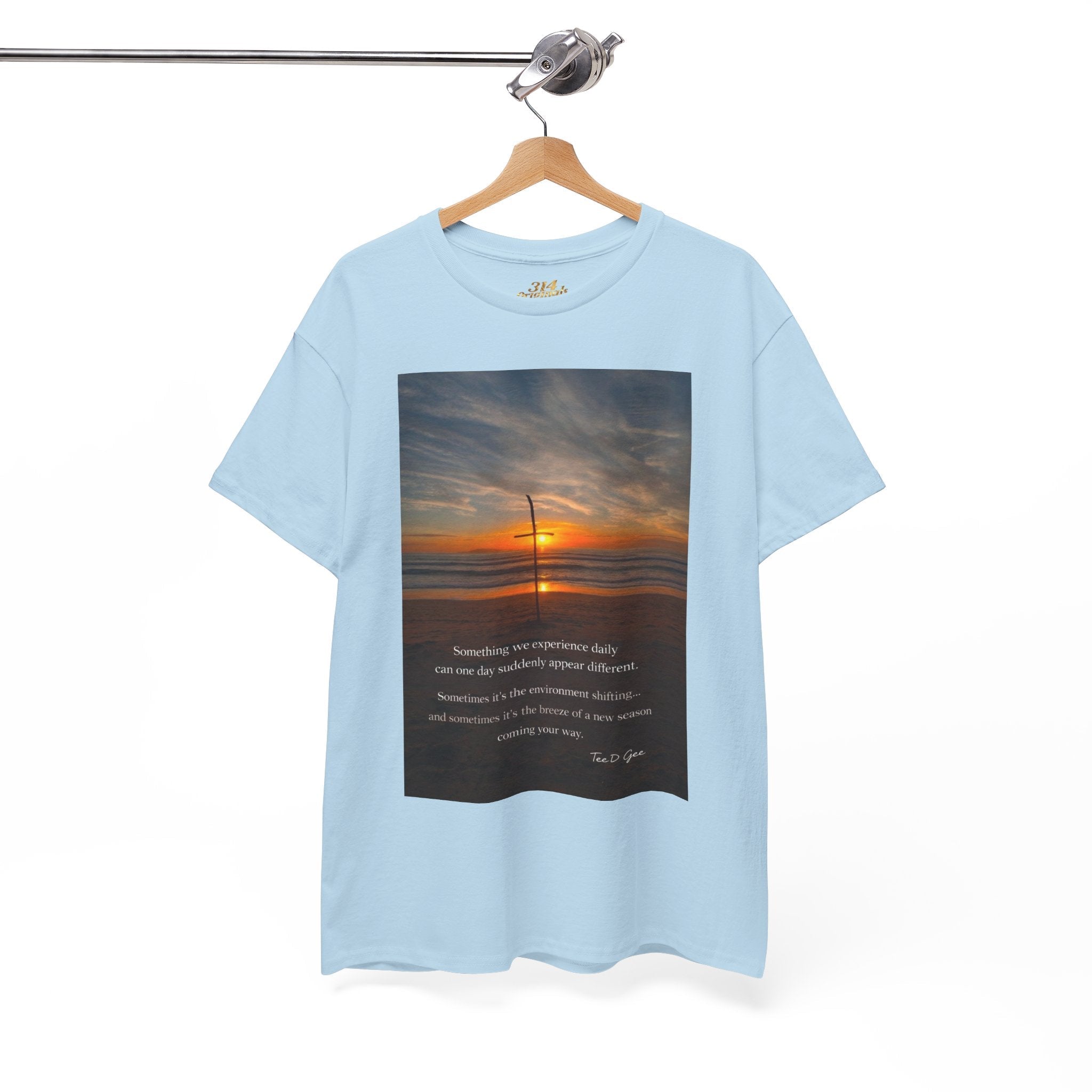 Sunset Beach Quote T‑Shirt — Inspirational Ocean Sunrise Tee - 314 Originals