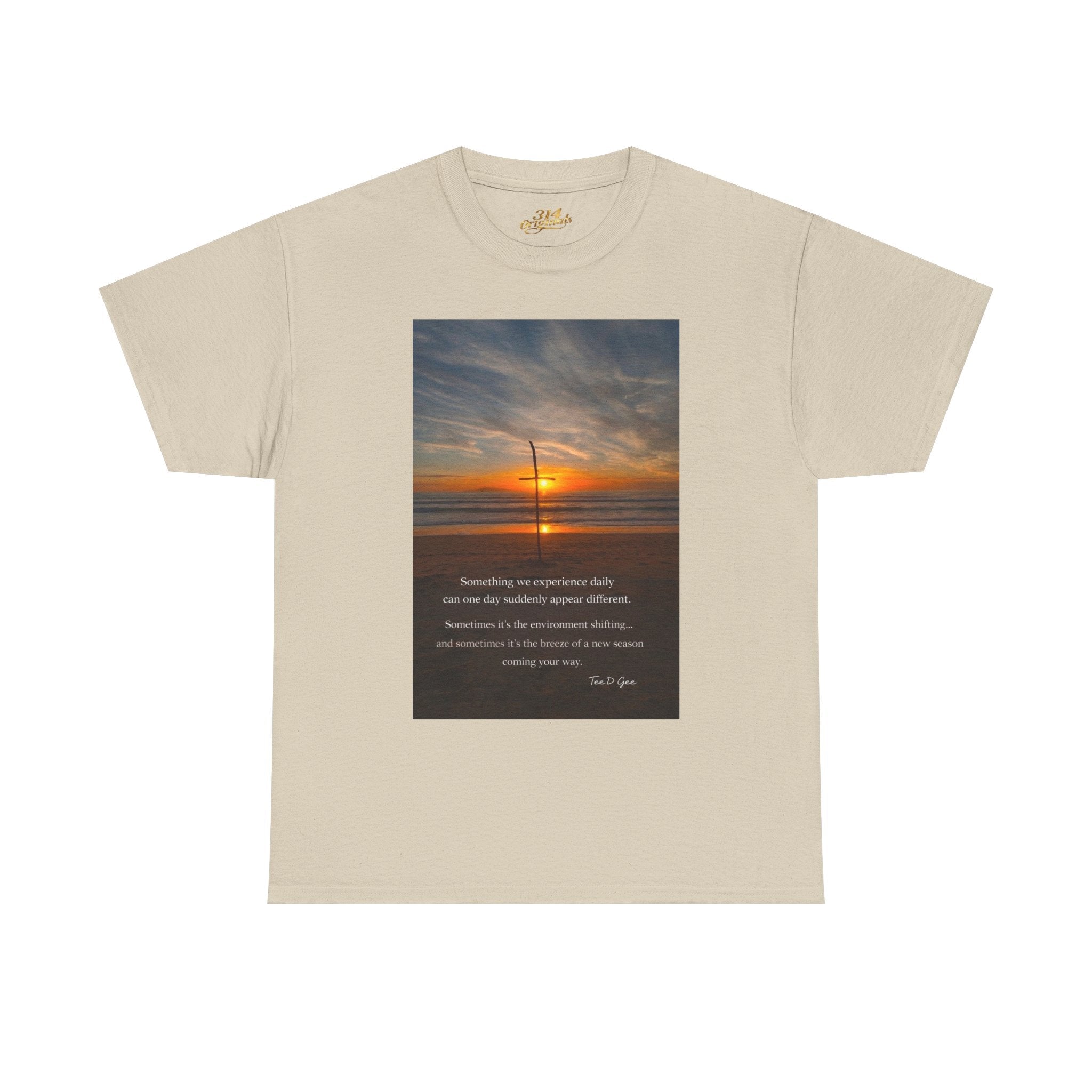 Sunset Beach Quote T‑Shirt — Inspirational Ocean Sunrise Tee - 314 Originals