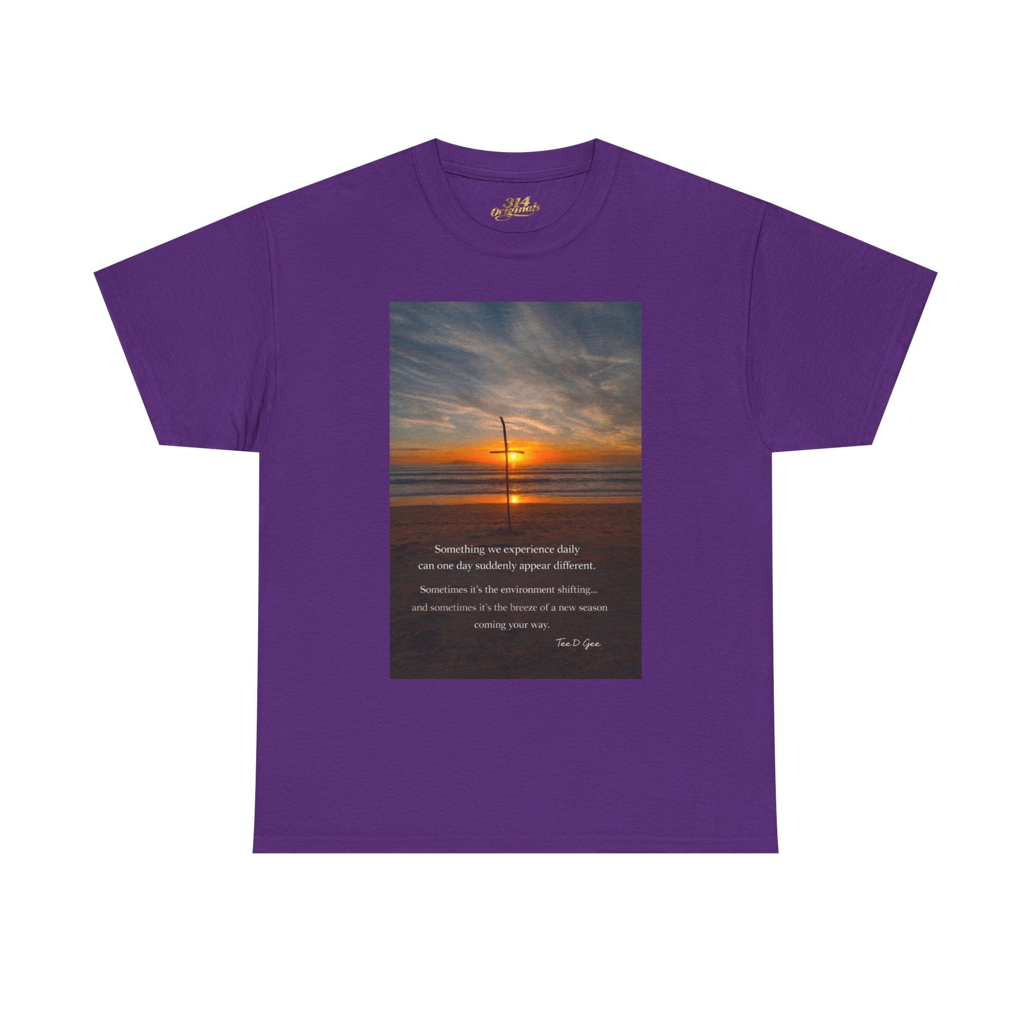 Sunset Beach Quote T‑Shirt — Inspirational Ocean Sunrise Tee - 314 Originals
