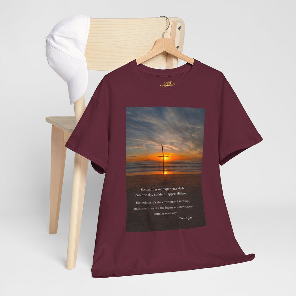 Sunset Beach Quote T‑Shirt — Inspirational Ocean Sunrise Tee - 314 Originals