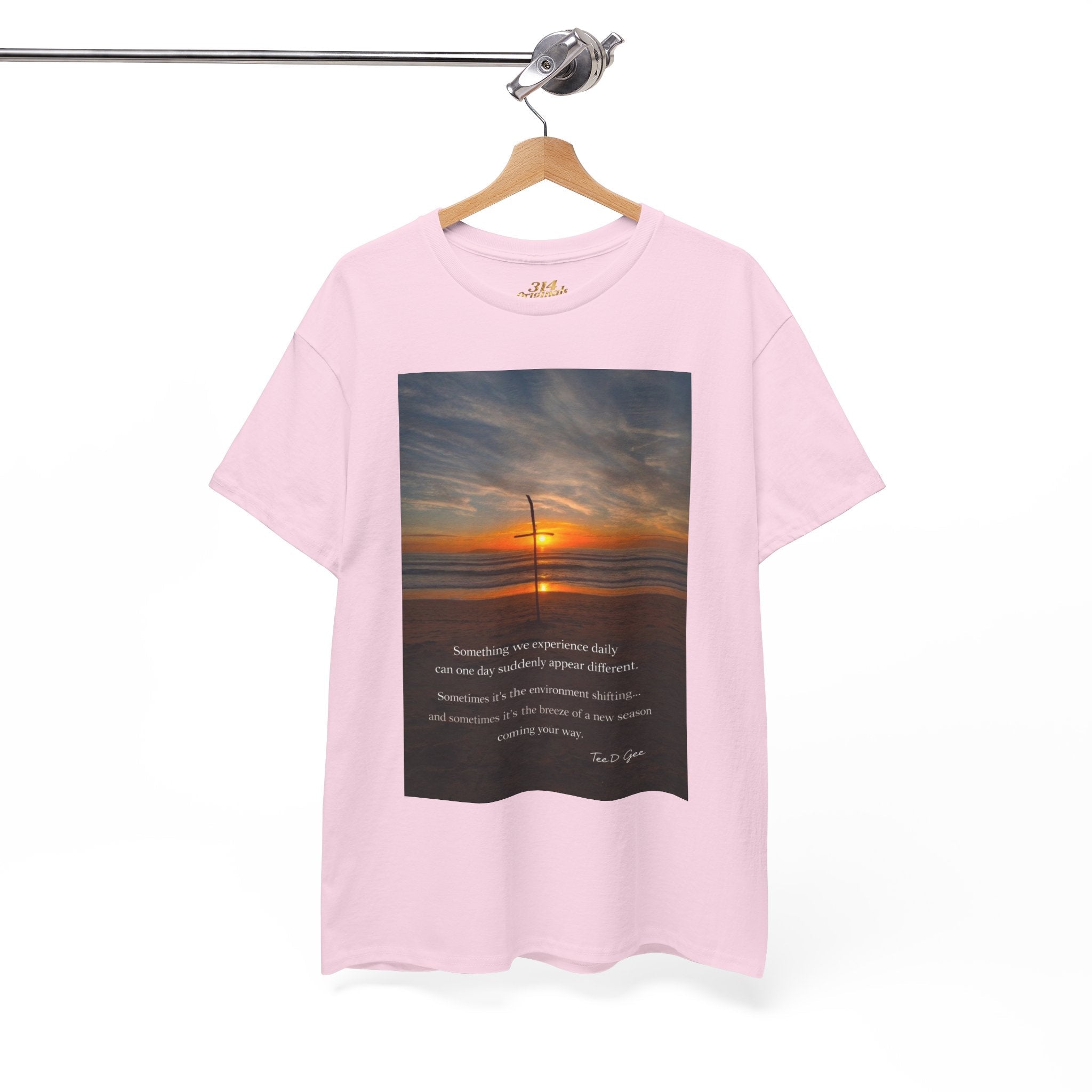 Sunset Beach Quote T‑Shirt — Inspirational Ocean Sunrise Tee - 314 Originals