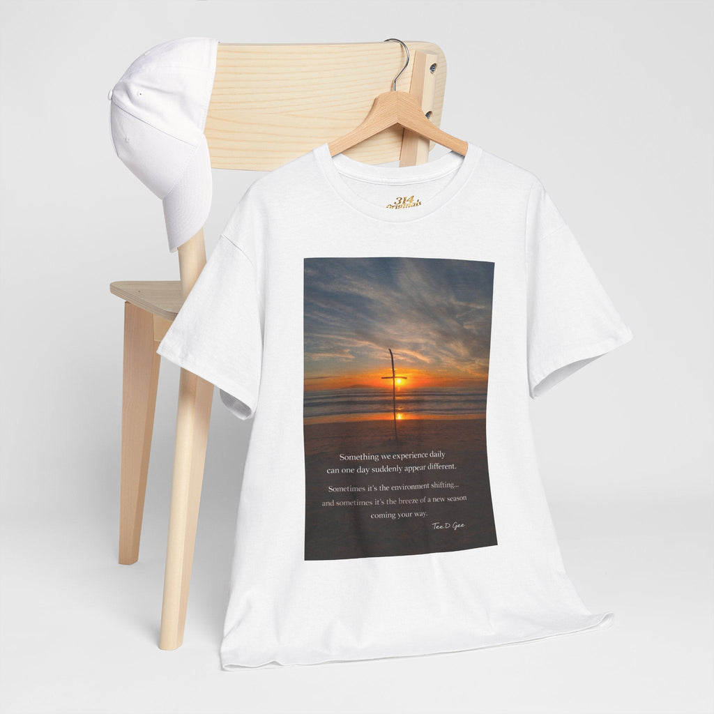 Sunset Beach Quote T‑Shirt — Inspirational Ocean Sunrise Tee - 314 Originals