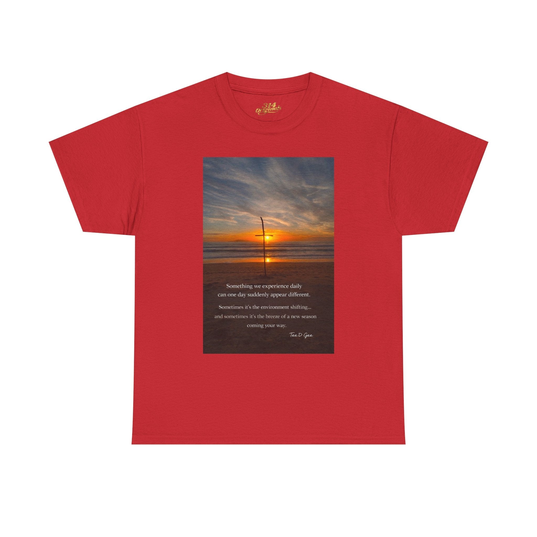 Sunset Beach Quote T‑Shirt — Inspirational Ocean Sunrise Tee - 314 Originals