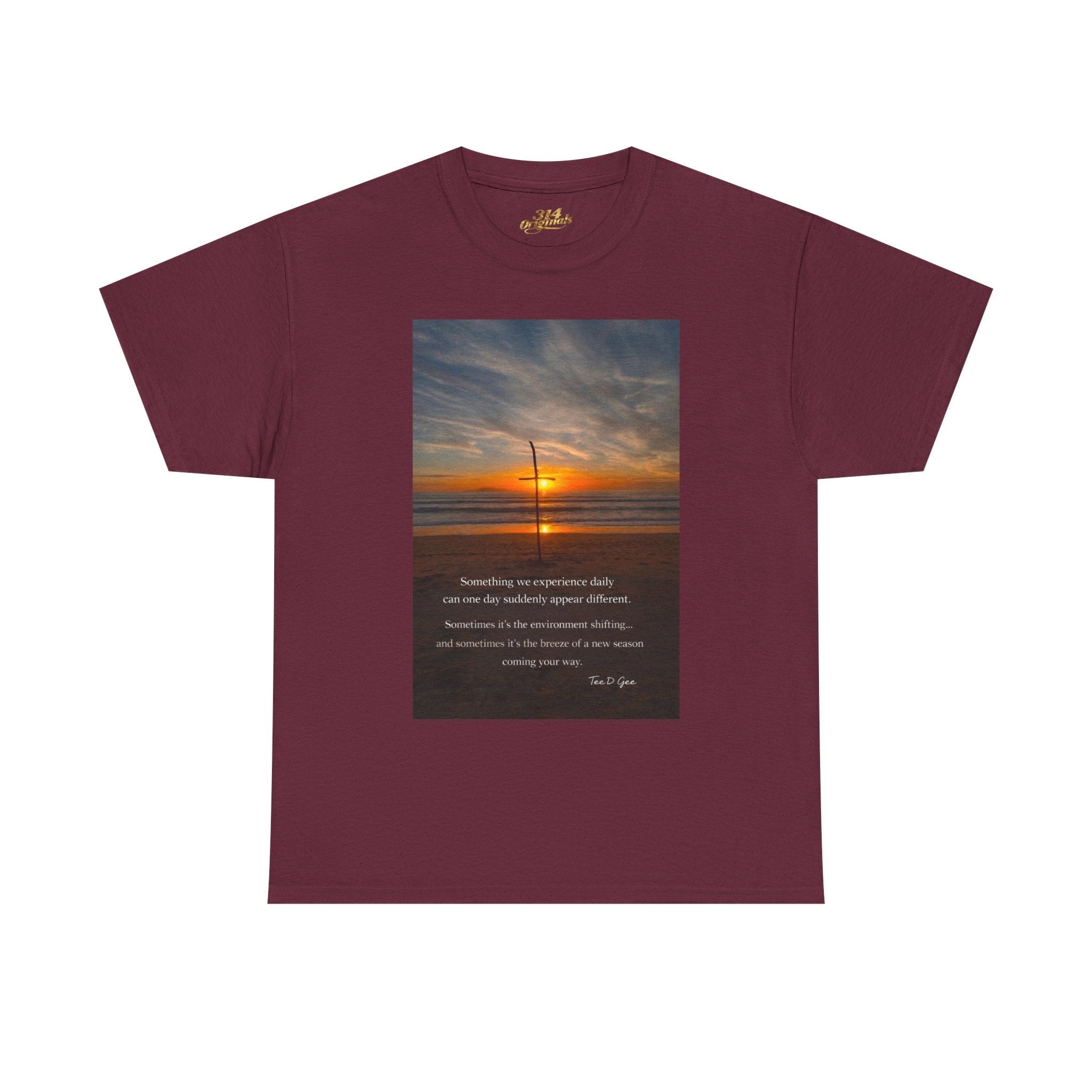 Sunset Beach Quote T‑Shirt — Inspirational Ocean Sunrise Tee - 314 Originals