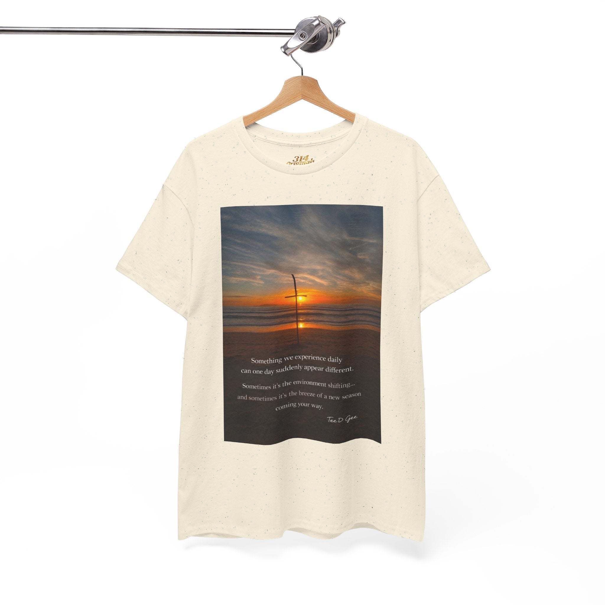 Sunset Beach Quote T‑Shirt — Inspirational Ocean Sunrise Tee - 314 Originals