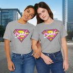 Super Sassy Tee — Pink & Yellow S Badge Graphic T-Shirt - 314 Originals