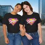 Super Sassy Tee — Pink & Yellow S Badge Graphic T-Shirt - 314 Originals