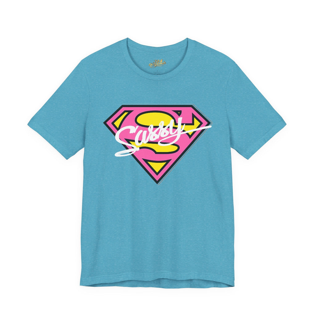 Super Sassy Tee — Pink & Yellow S Badge Graphic T-Shirt - 314 Originals